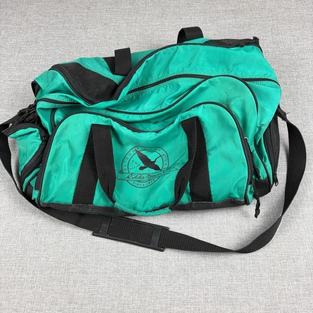 Vintage Eddie Bauer Duffle Bag Green 23